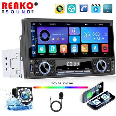 1 Din Car Radio For Universal MP5 Multimedia Player 6.9 Inch HD Touch Screen Support Carplay Mirror Link BT SWC Stereo
