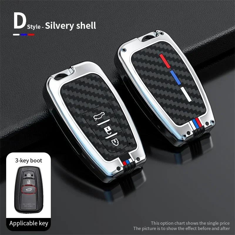 Zinc Alloy Smart Car Key Cover Car Key Case For Toyota CHR C-HR Prado WJSH7 Camry Avalon Prius Corolla RAV4 Avalon Car Accessories
