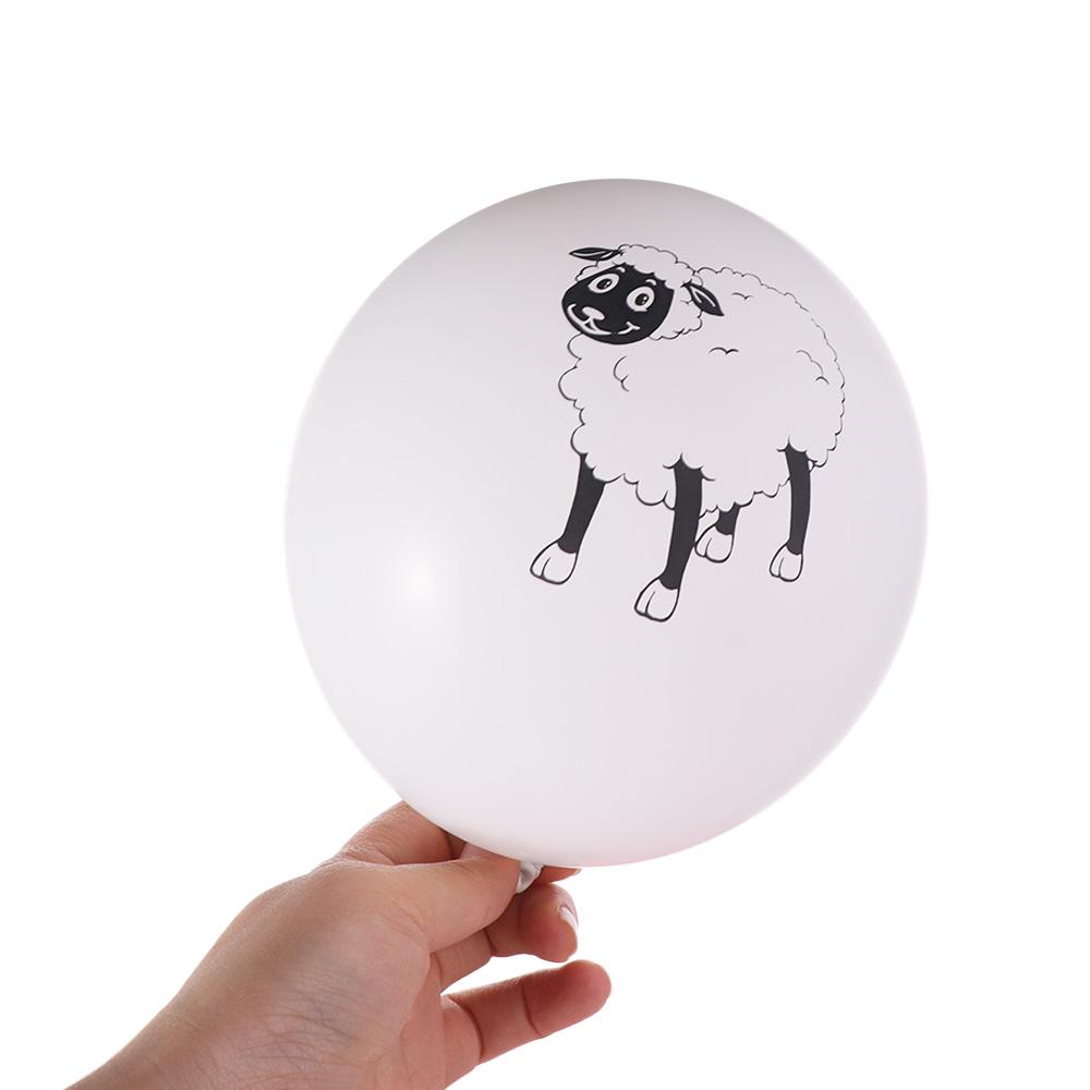 10pcs 12inch White Sheep Latex Balloons Inflatable Animal Balloons  Birthday Party Decorations