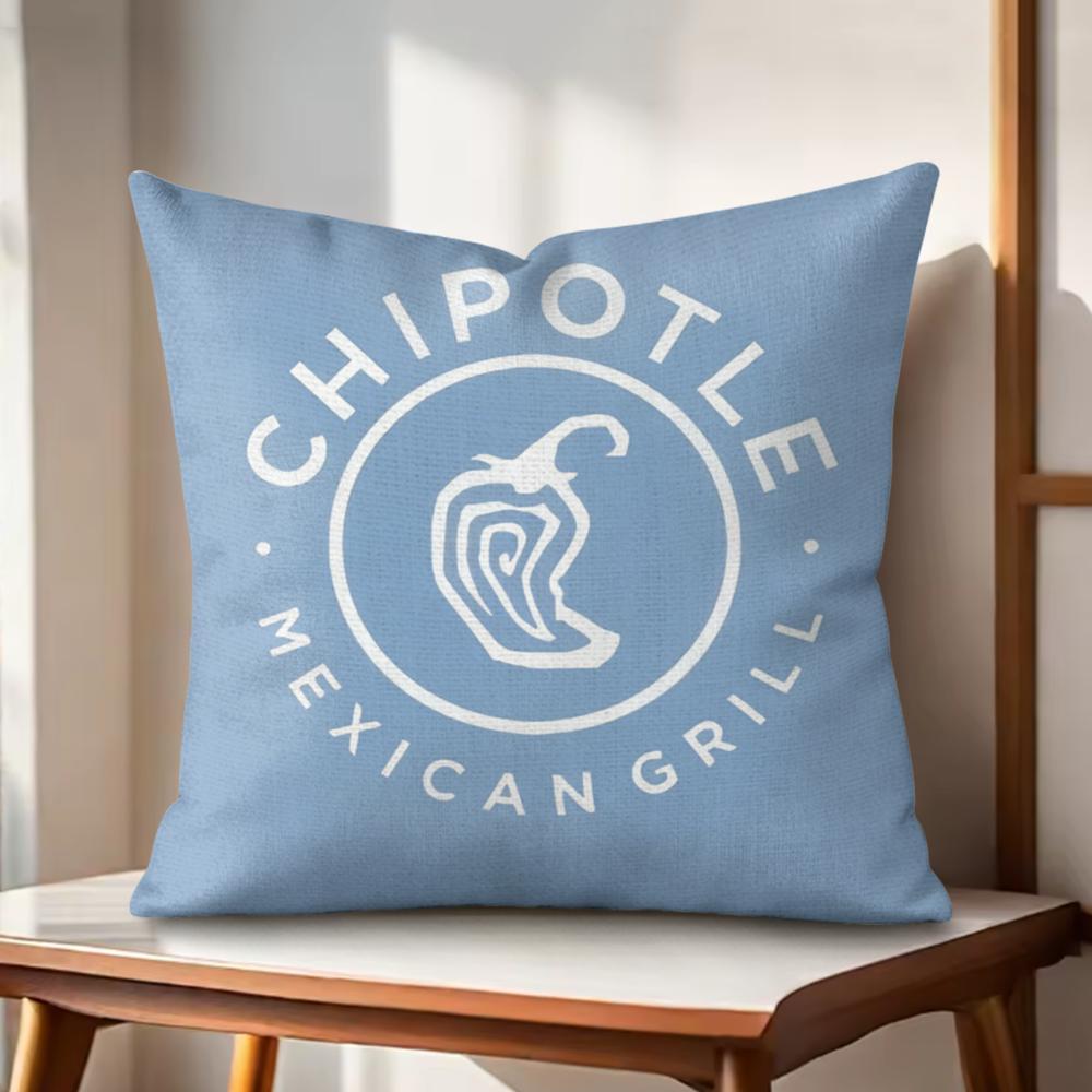 Food CChipotleS Cushion Cover Natural Linen Organic Fabric DoubleSided Printing Couch Pillow Covers Home Decor