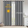 2panels Modern 100% Blackout Solid Curtains, Privacy Curtains for Living Room, Bedroom, Kitchen, Prevent Ultraviolet Rays Draps