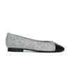 Flat bottomed single shoe women's shallow mouth round toe French bow color blocked ballet women's shoes