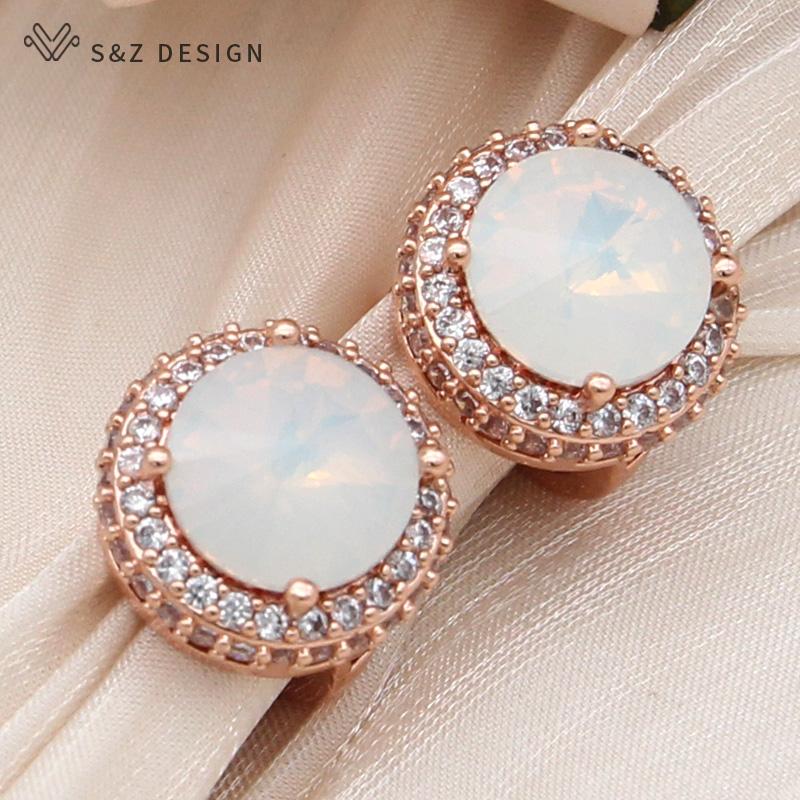 

Модные серьги-капли с кубическим цирконием розового золота, круглые серьги-капли с кристаллами для женщин, свадебные элегантные ювелирные изделия, подарок