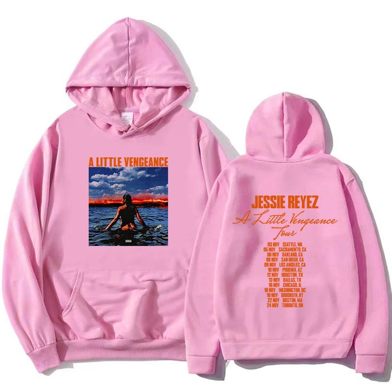 A LITTLE VENGEANCE Tour 2026 Hoodies Sängerin Jessie Reyez Design Print Sweatshirt Langarm Mode Kapuzenpullover Lässiges Oberteil
