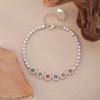 Bracciale Zaffiro Colore Rubino Naturale da Donna Argento S925 Colore Gioielli Tesoro