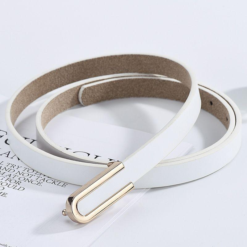 

Nopunch Womens Modern Smooth Buckle Belt For Effortless Style And Comfort White 105cm