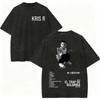 Vintage Washed Rapper Kris R Tshirts Men Women Clothing High Street Fashion Trend T Shirt High Quality Cotton Oversized Tshirt