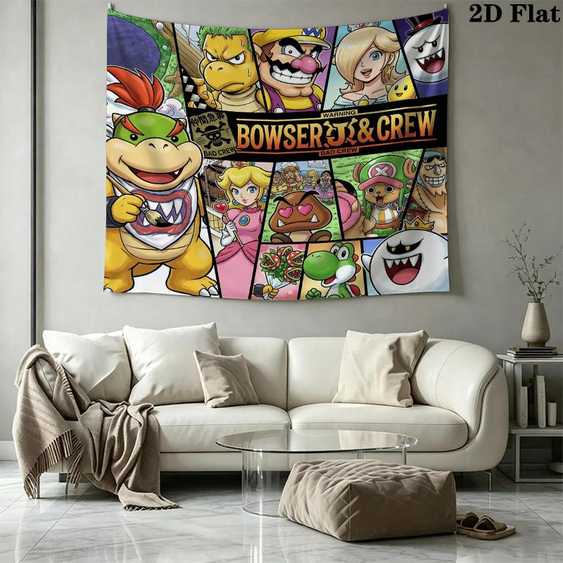 Super Mario Poster Wall Tapestry Aesthetic Wall Hanging Printed Fabric Blanket Decorative Tapestries For Bedroom Living Room Home Decor