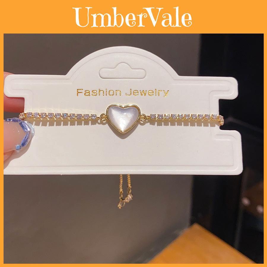 Fashion Heartshaped Cz Star Love Cat Eye Bracelet With Microset Copper For Womens Casual Wear