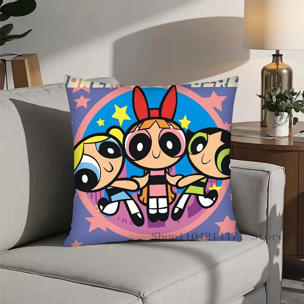 1Pc Classic Cartoon T-The Powerpuff Girls Pillow Bedroom Sofa Leisure Comfort Cushion Car Living Room Home Decoration
