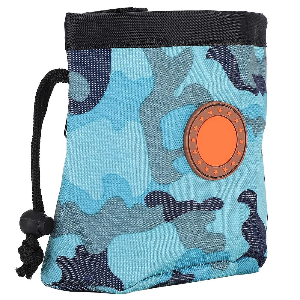 

Pet Dog Puppy Pouch Walking Food Snack Bag Training Waist Storage Hold PocketsFree Size Blue Camo One Size синий