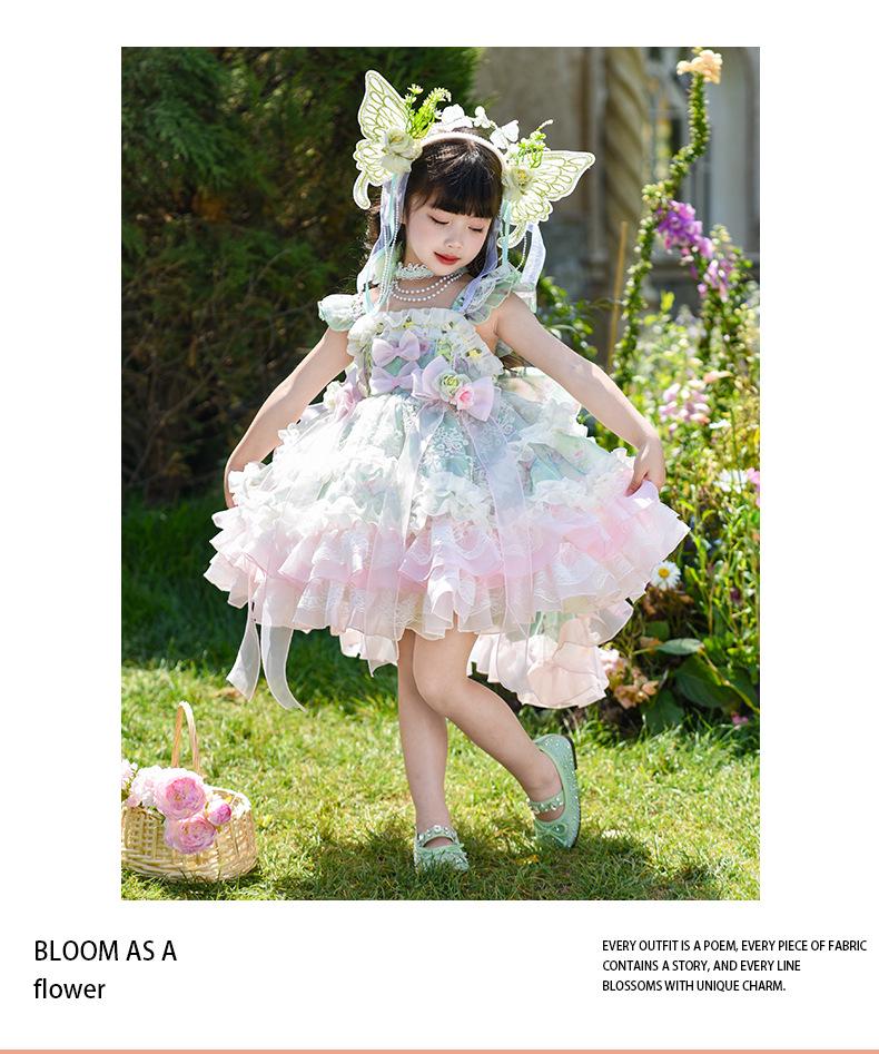 Girls' Summer Lolita Fairy Princess Dress for Parties and Performances