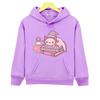 Cute Axolotl on Books Witches Familiar Hoodies Kids Cartoon Print Sweatshirts Children Clothing Girls Clothes Tops