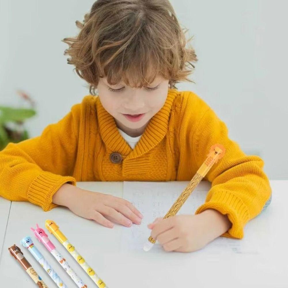 6PCS/Set Black/Blue Ink Neutral Pen Animal Shape Sign Pen High Quality Gel Pen  Gift