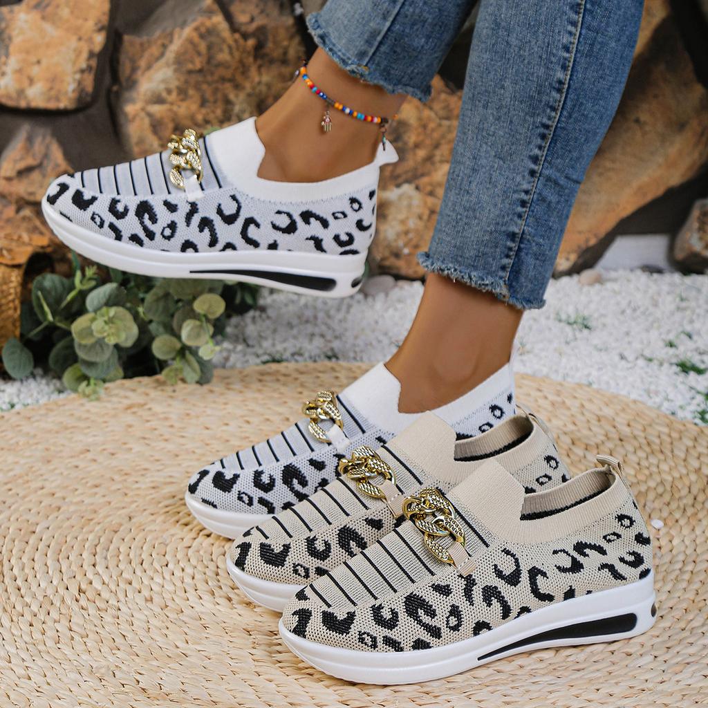 Fashion Plus Size Shoes for Women Spring Autumn Mesh Breathable Comfortable Slip on Platform Flats Sneakers Causal Women Shoes 36-43