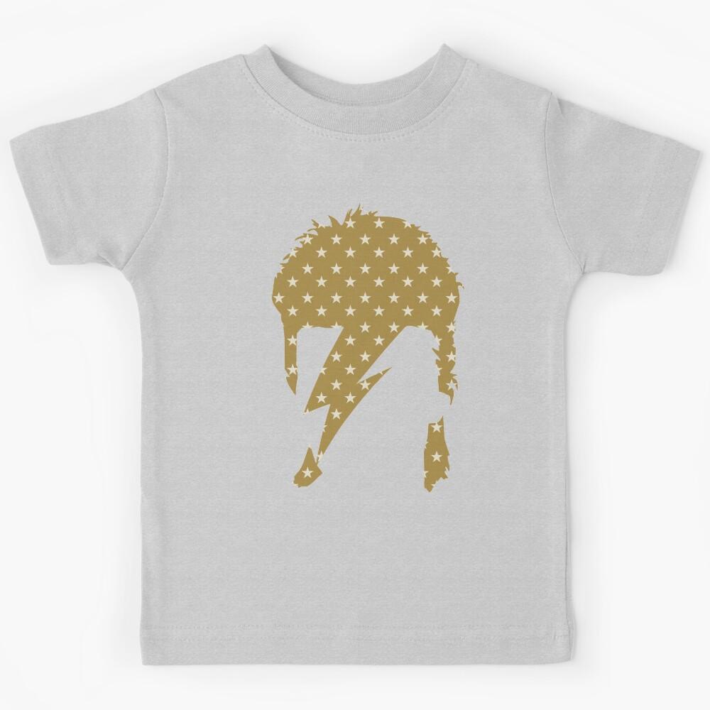 ROCK ART / 80s music / gold star Kids T-Shirt 120