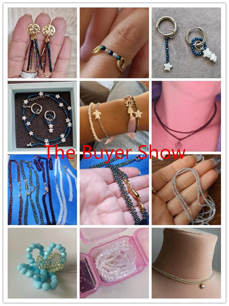 2 mm/3 mm, 2 Stück/Set, Naturstein-Spinell, bunte kleine Perlen, facettierte Glasperlen zur Schmuckherstellung, DIY-Halsketten- und Armbandzubehör