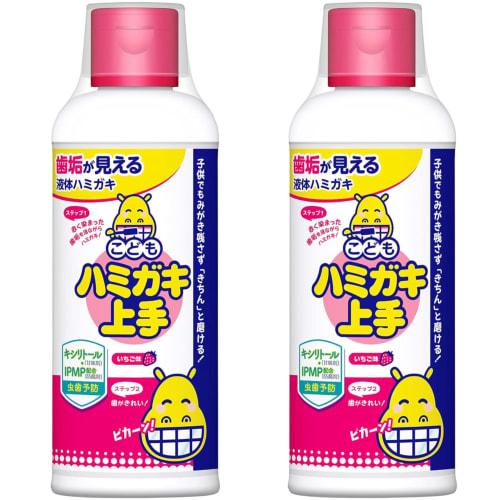 [.co.jp Exclusive] [Bulk Purchase of 2] Children's Toothpaste, Strawberry Flavor, Value Pack, 180ml X 2