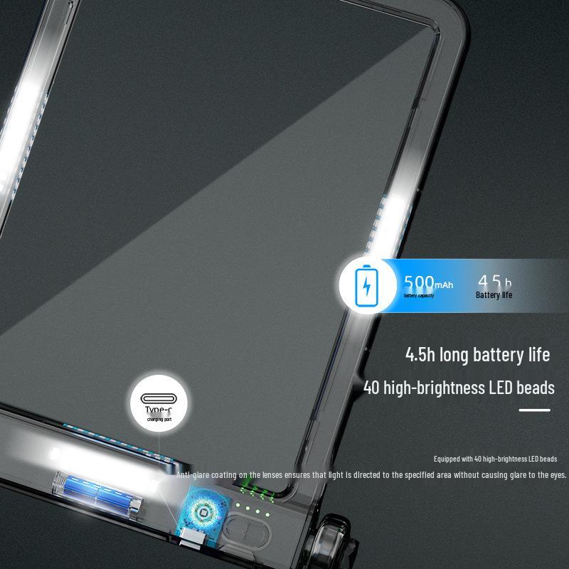 Handheld LED Magnifying Glass with 5X Lens for Seniors' Reading and Repairs