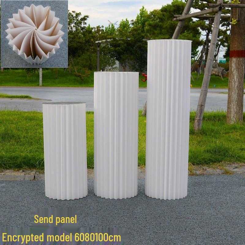 Wedding & Event Origami Dessert Display Stand - Round Foldable Columns for Cakes and Ornaments