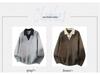Men's Faux Two-Piece Polo Lapel Knit Sweater – High-End Old Money Style for Autumn/Winter