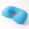 Travel Inflatable C-shaped Pillow for Car Airplane, Portable U-shaped PVC Plush Neck Pillow