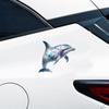 QT2029#15cm Moonlight Dolphin Waterproof Vinyl Car Decals for Windows, Bumper, Exterior Decorative Accessories, Blocking Scratches Stickers