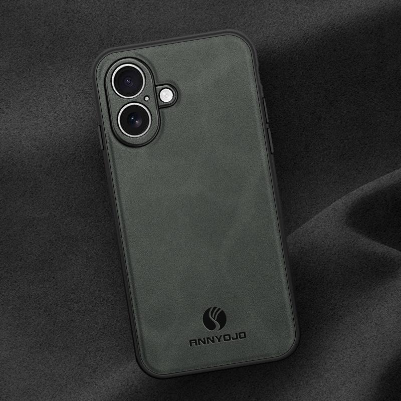 

Anti-dust Thin Leather Skin Case for Iphone 17 Pro Max 16 Plus Iphone16 Iphone17 16 Pro Protective Funda Cover iPhone 16 Pro Max сірий колір