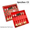 2/4/6Pcs Christmas Fork And Spoon Set,Stainless Steel Creative Tableware,Coffee Tea Dessert Forks And Spoons Gift Set
