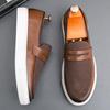 Fashion Trend New Luxury Men Brown Slip On Penny Loafter Leisure Leather Shoes Male Comfortable Sneakers Masculino Zapatos Hombre