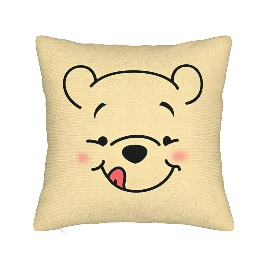 Winnie The Pooh Square Pillowcases Polyester Bed Car Cute Honey And Bee Cushion Case Cool Decor Throw Pillow Case 45*45