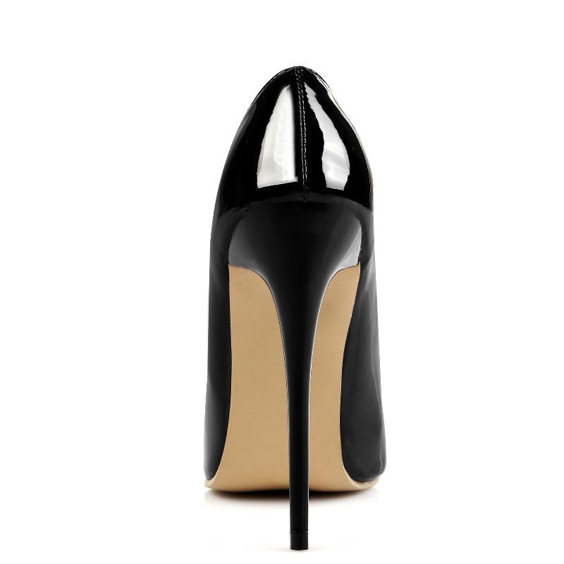 Black Solid Color Women's Shoes High Heels Single Shoe Table Sexy Thin Heel Pointed