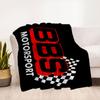 BBS Motorsport Racing Wheel Checkered Flag Sticker DecalBlanket Flannel Throw Blanket for Sofa, Bed, Travel, Camping, Office, Couch, Chair,