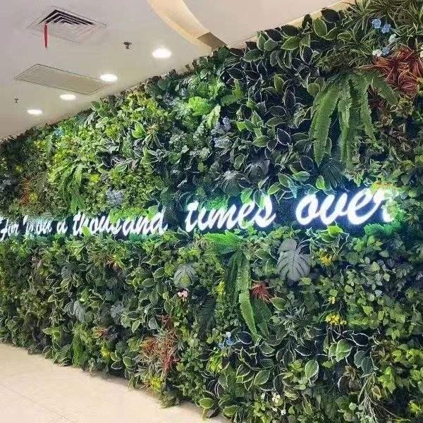 Artificial Green Wall with Roses for Indoor/Outdoor Decor