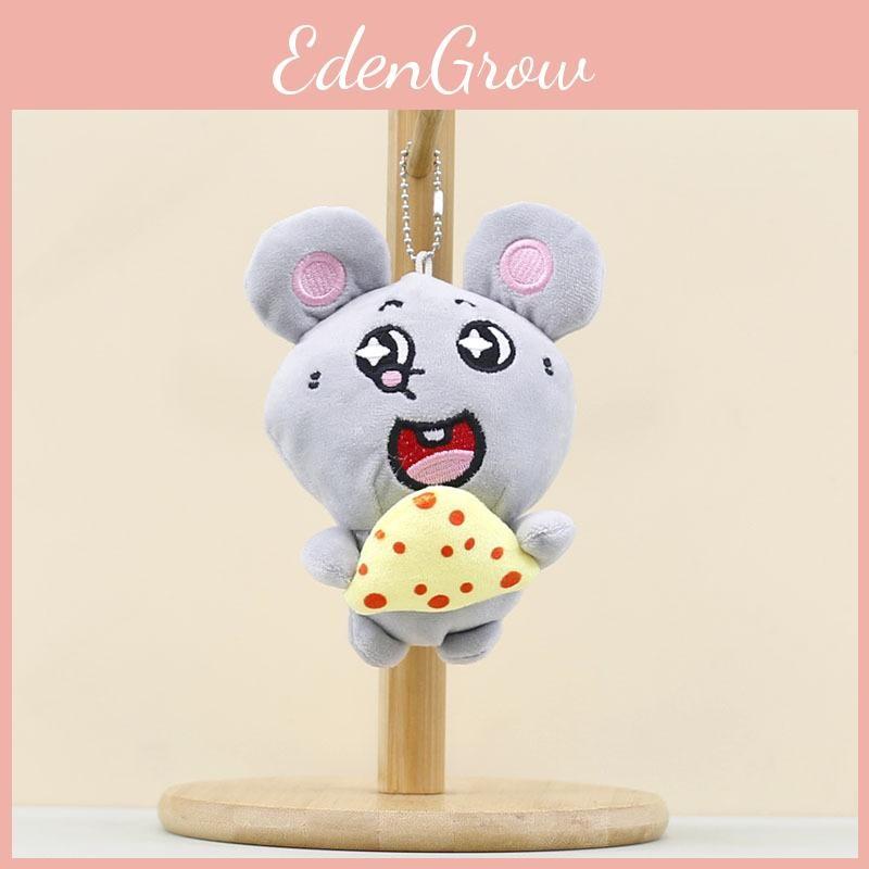 Cheese Mouse Plush Keychain Soft Stuffed Animal Toy Bag Charm Gift Kids For