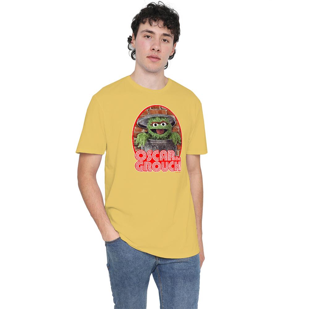Sesame Street Unisex Adult Iron On Oscar The Grouch T-Shirt