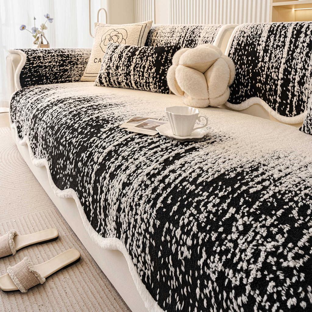 New Irregular Shaped Sofa Cover Fabric Minimalist and Fluffy Comfortable Sofa Cushion Cover Soft and Thick Fixed and Non Slip