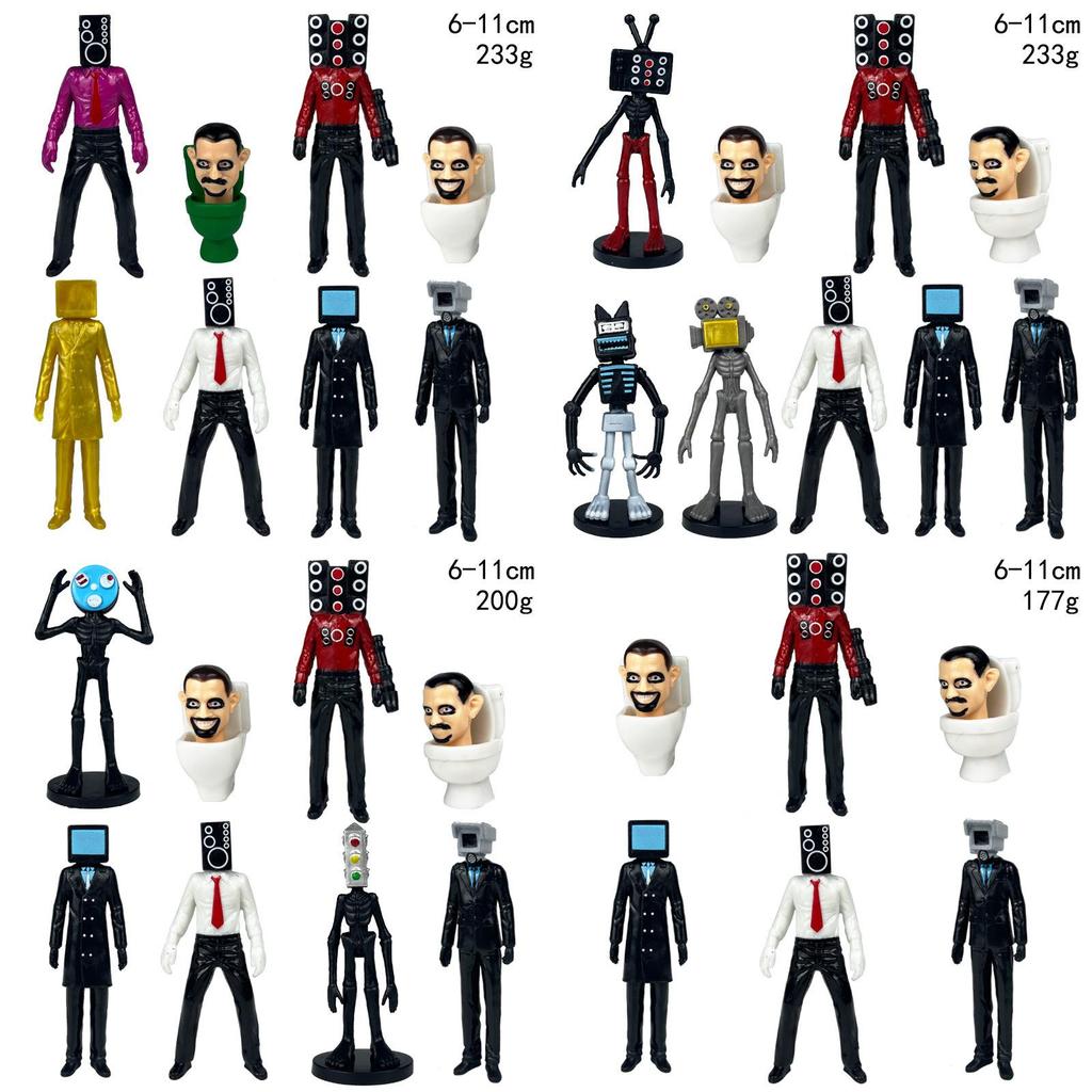 Lifelike Pvc Cross-border Toilet Man Vs Surveillance Man Action Figure Titan Sound Man Tv Man Camera Man Game Model Decoration