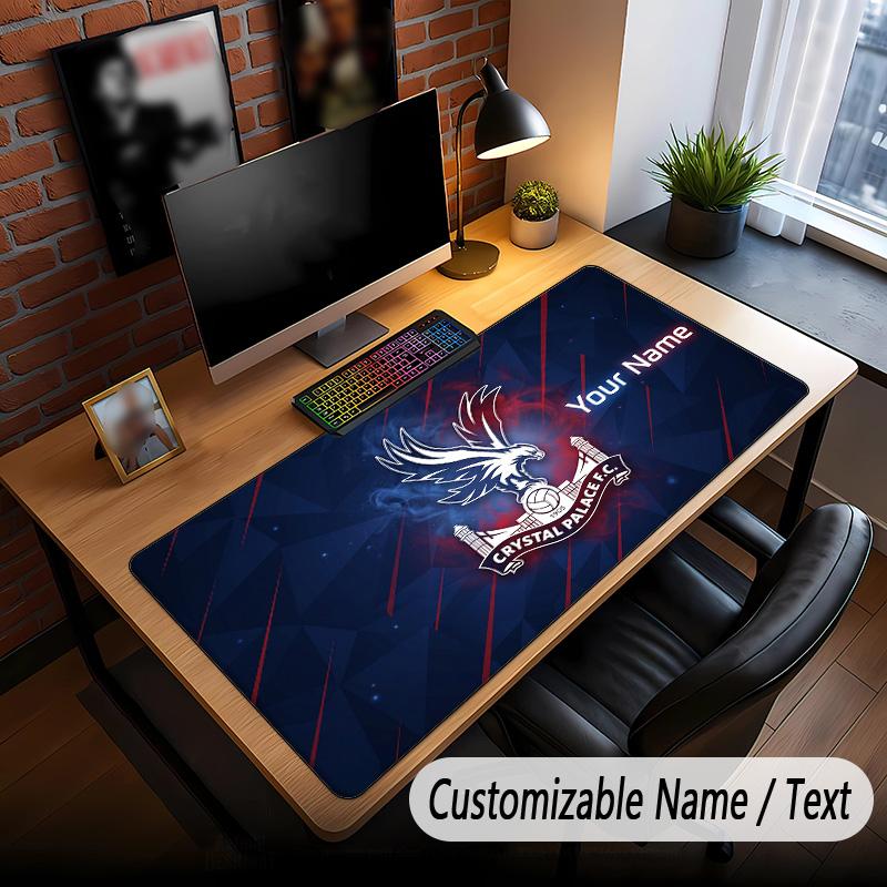 Large Mouse Pad Crystal Palace Print Custom Name Text Desk Mat for Office Gaming
