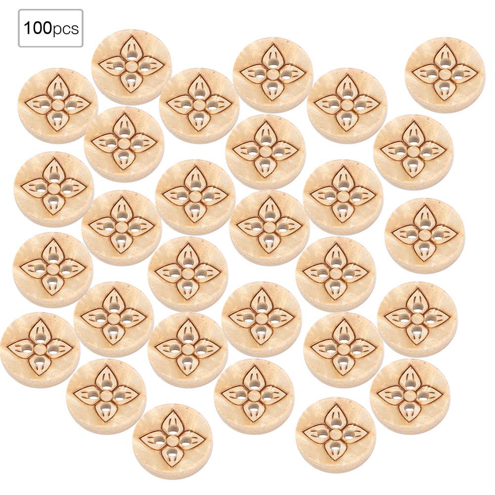 13mm 100pcs bag 4-Holes Round Buttons Sew Tools Accessories    Crafts   Wooden Button(226 13mm&nbsp;)