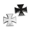 1pcs 3D Metal Altese Cross 1813 Emblem Decal Side Fender Rear Trunk Badge Sticker Are Applicable To Auto Motorcycle Pickup Truck SUV