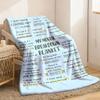 2026 New Arrivals Comforting Mental Health Flannel Blanket Soft Light BeigeFriendly Warm & Cozy with Inspirational Quotes AllSeaso