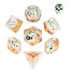 Cusdie Cute Mushroom Dice Set D&D 7Pcs D4 D6 D8 D10 D% D12 D20 DND Polyhedral Dice for Role Playing Game Table Games TRPG