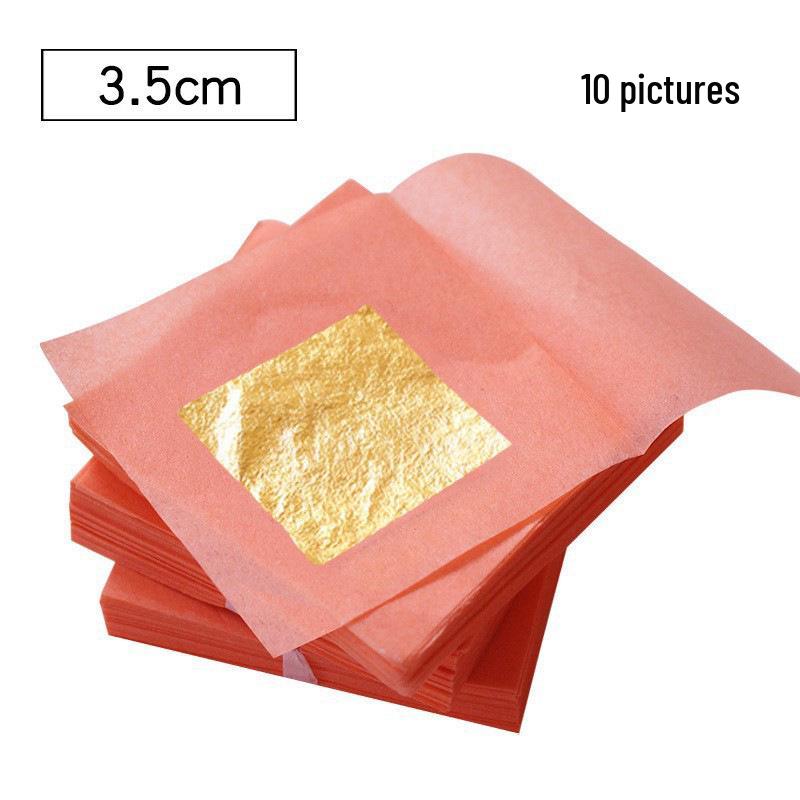 24K Gold Leaf Sheets for Decoration - 99% Pure, Ideal for Buddha Statue Gilding, Art Projects & Crafts - 10 Sheets