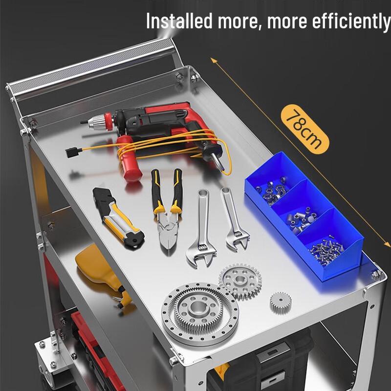 Wu Ye Stainless Steel Auto Repair Tool Cart