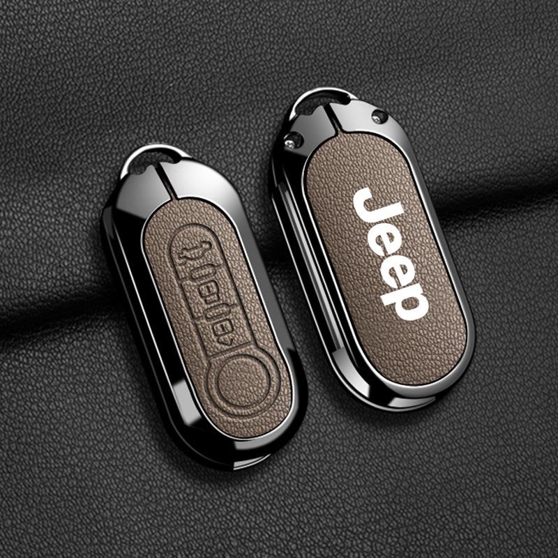 Compatible Jeep Key Case for Compass, Renegade, Cherokee, Grand Commander, Grand Cherokee