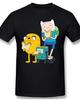 FUNNY Adventure Time Eat Bread Black T-shirt Short Sleeve All Sizes