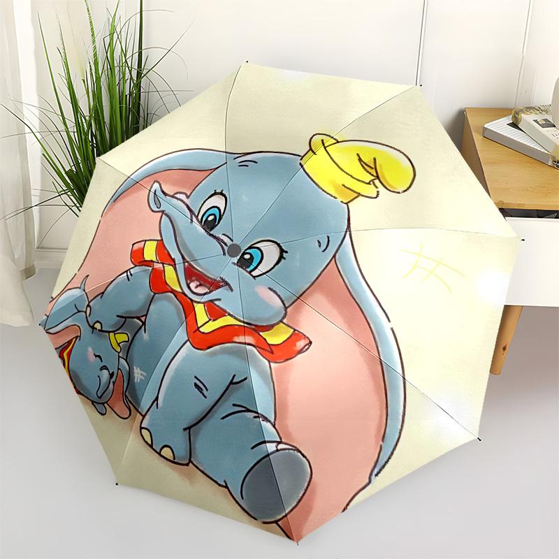 

Dumbo, Elephant Themed Automatic Opening and Closing Umbrella, Brightly Colored 8-rib Portable Umbrella, Suitable for Men and Women, A Perfect Gift fo