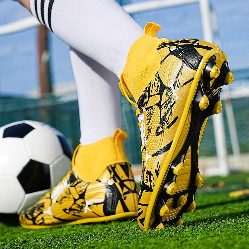 32-46 Football Shoes High-top Outdoor Men's Long Nail Sports Football Boots Large Size Youth Sports Football Boots Children Football Boots