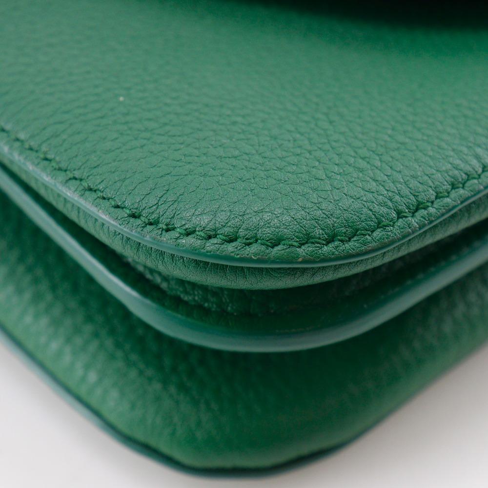 BOTTEGAVENETA Mounting Envelope Shoulder Bag 2WAYChainShoulder Green leather Women Used